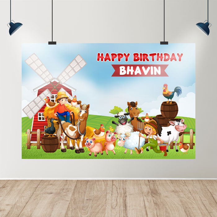 Farm Theme Customized Backdrop