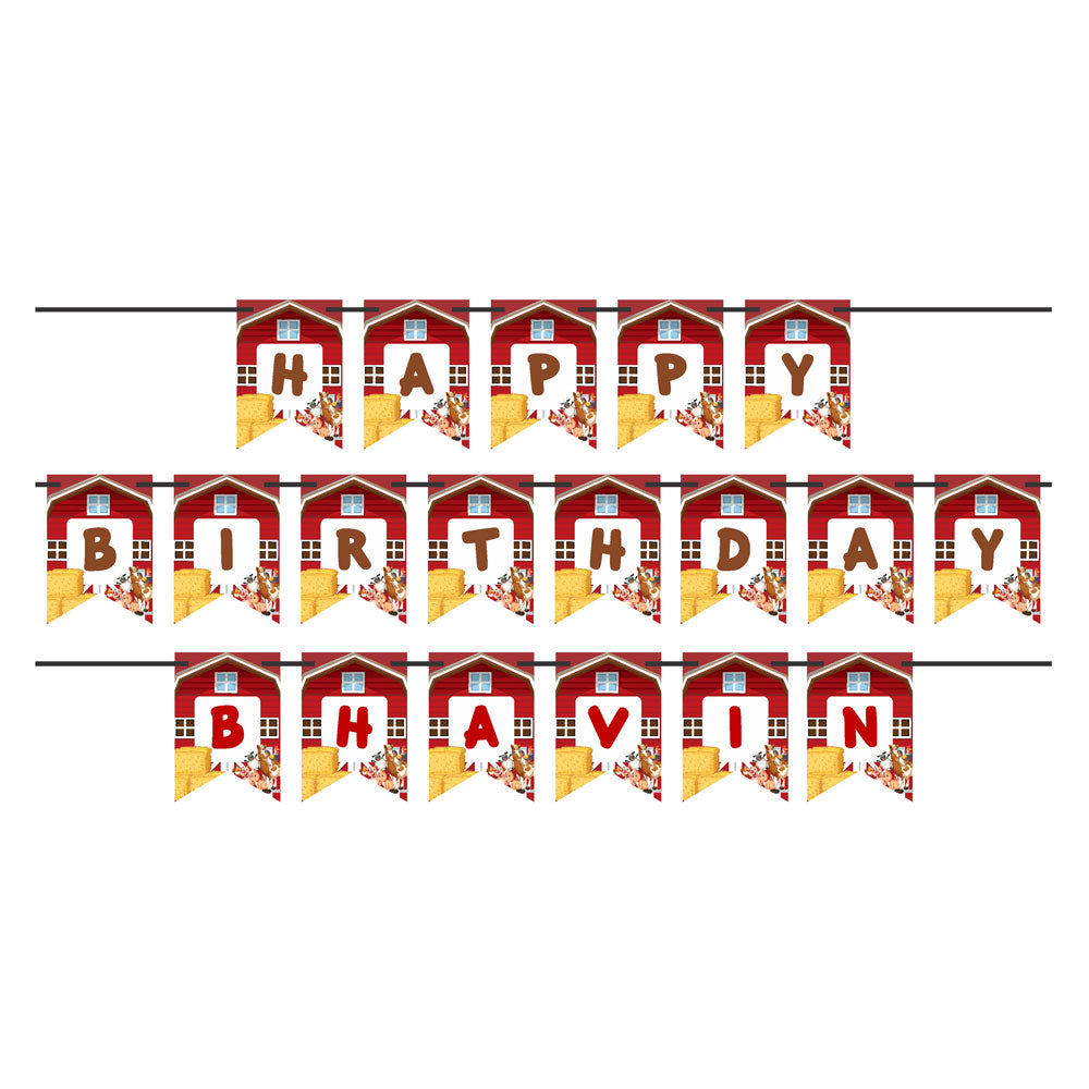 Farm Theme Personalized Bunting