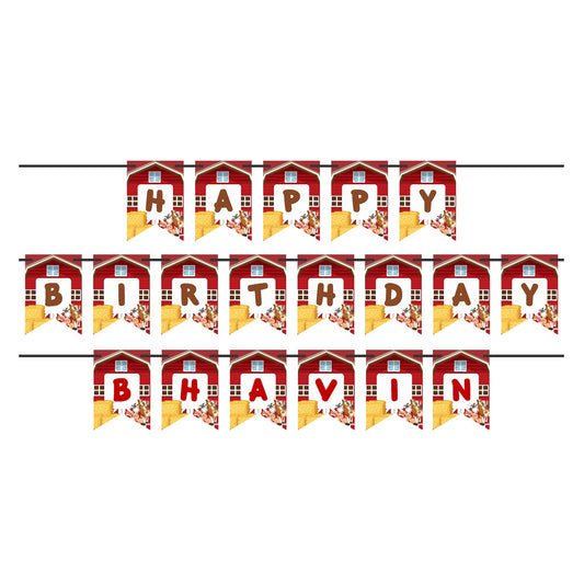 Farm Theme Personalized Bunting