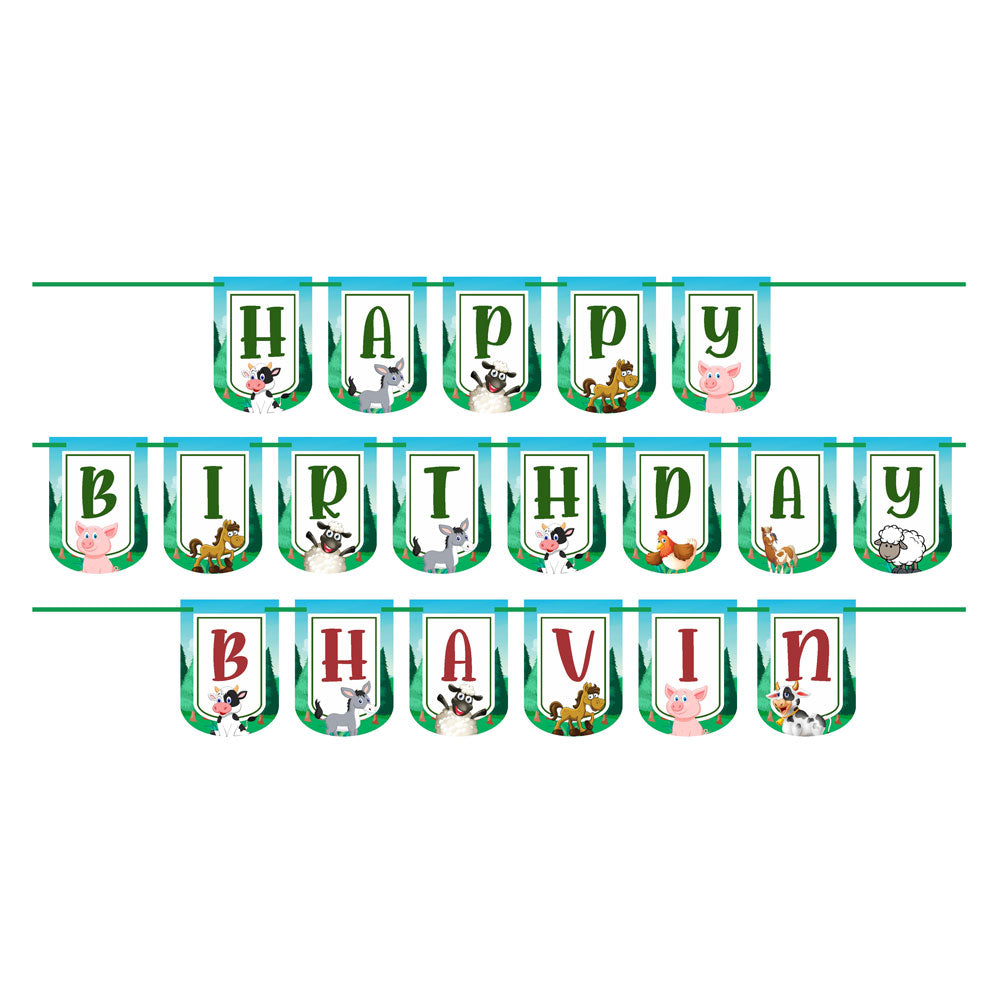 Farm Theme Customized Bunting