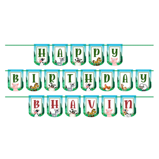 Farm Theme Customized Bunting