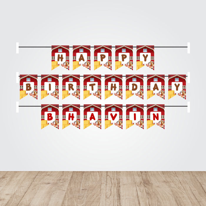 Farm Theme Personalized Bunting
