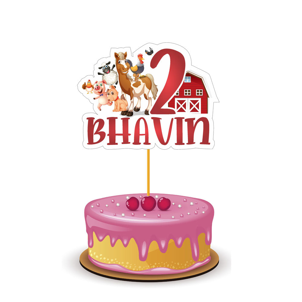 Farm Theme Personalized Caketopper