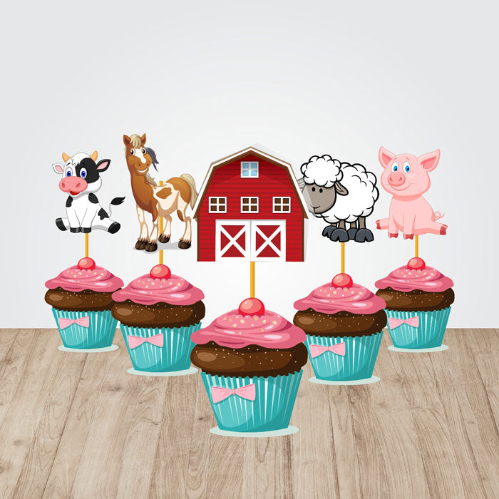 Farm Theme Cupcake Topper