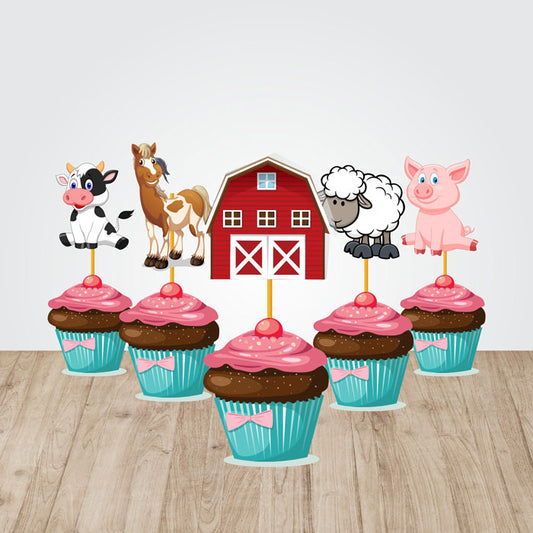 Farm Theme Cupcake Topper