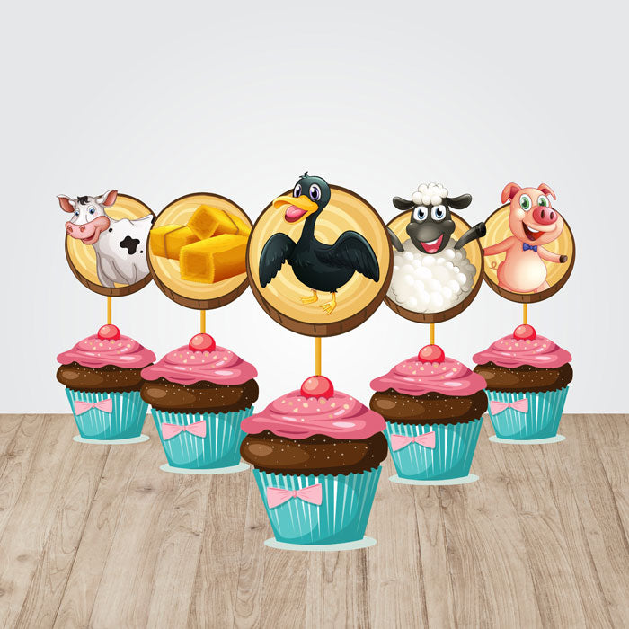 Farm Theme Classic Cupcake Topper