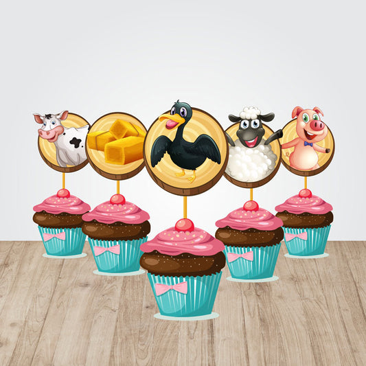 Farm Theme Classic Cupcake Topper