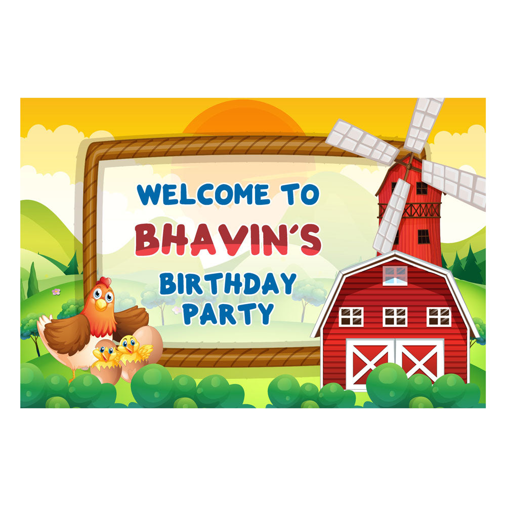 Farm Theme Personalized Welcome Board