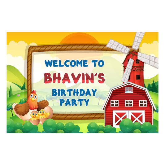 Farm Theme Personalized Welcome Board