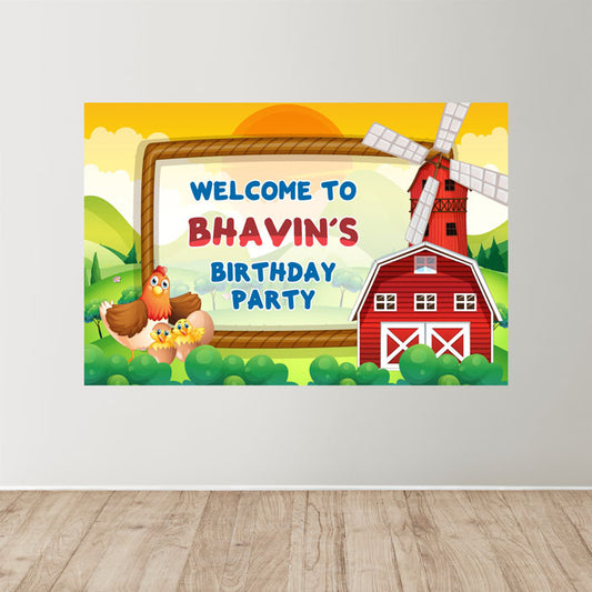 Farm Theme Personalized Welcome Board