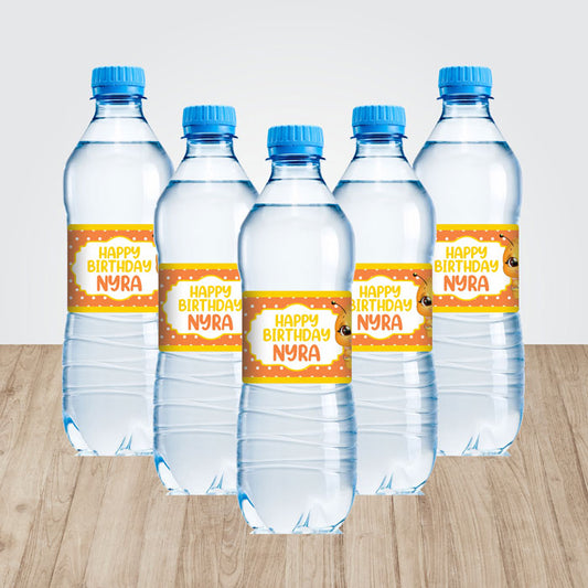 Honey Bee Theme Water Bottle Sticker