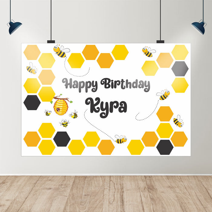 Honey Bee Theme Customized Backdrop