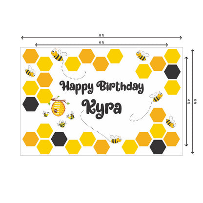 Honey Bee Theme Customized Backdrop