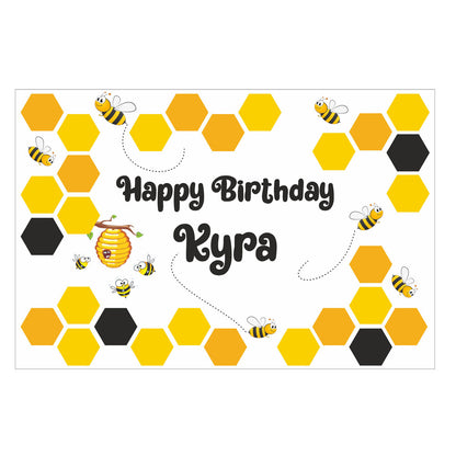 Honey Bee Theme Customized Backdrop