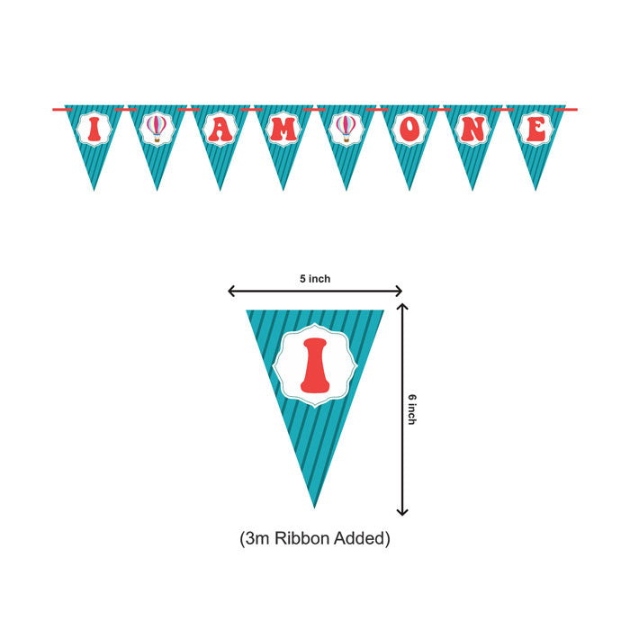 Hot Air Balloon Theme Age Bunting