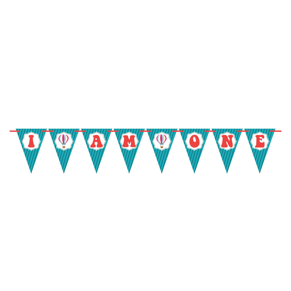 Hot Air Balloon Theme Age Bunting