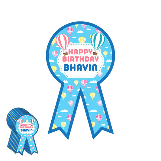 Hot Air Balloon Theme Badge