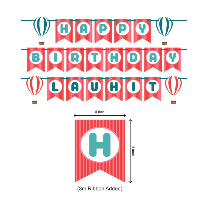 Hot Air Balloon Theme Personalized Bunting
