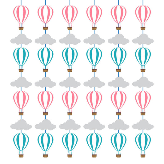 Hot Air Balloon Theme Round Danglers