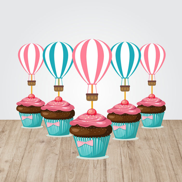 Hot Air Balloon Theme Classic Cupcake Topper