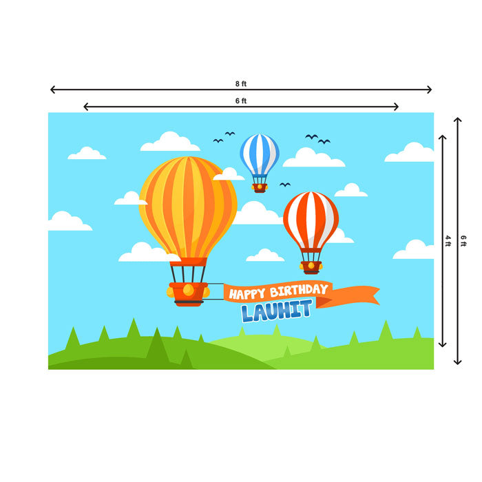 Hot Air Balloon Theme Backdrop