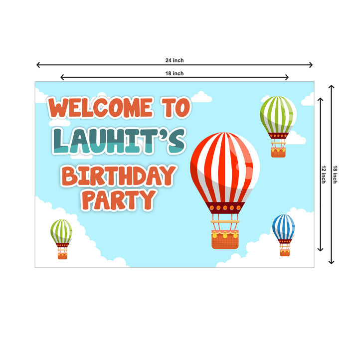 Hot Air Balloon Theme Welcome Board