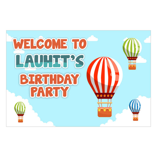 Hot Air Balloon Theme Welcome Board