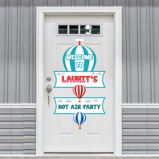 Hot Air Balloon Theme Door Poster