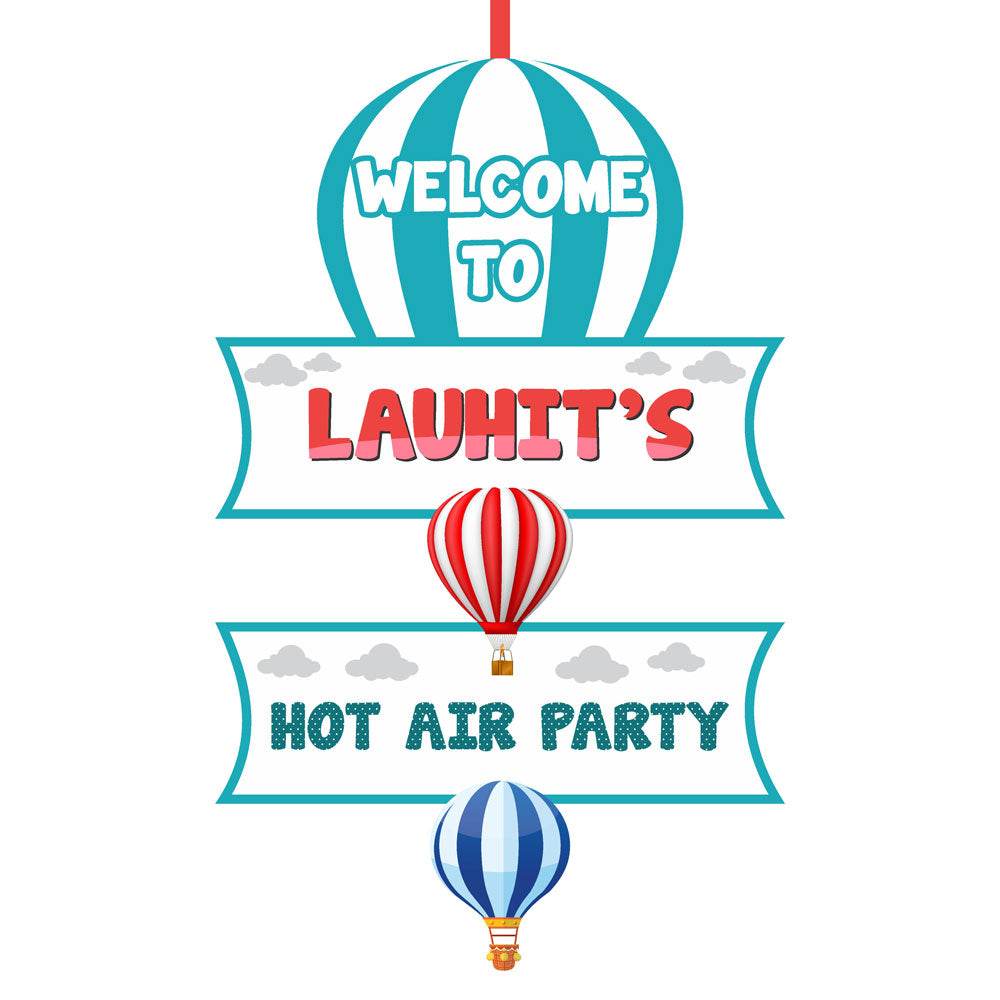 Hot Air Balloon Theme Door Poster