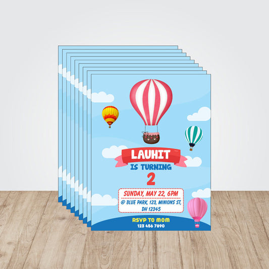 Hot Air Balloon Theme Invite