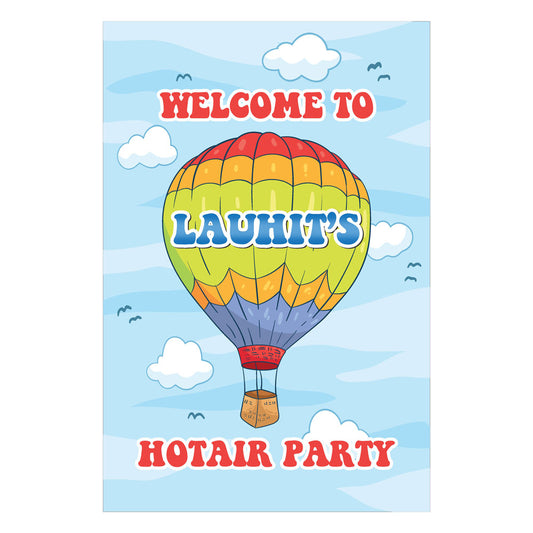 Hot Air Balloon Theme Personalized Welcome Board