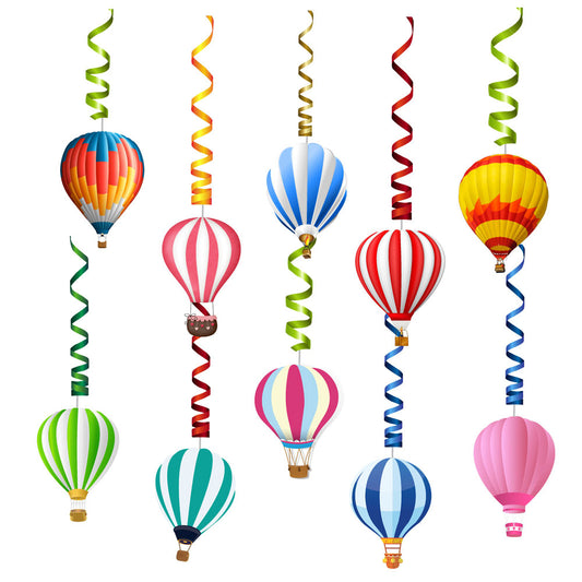 Hot Air Balloon Theme Swirls