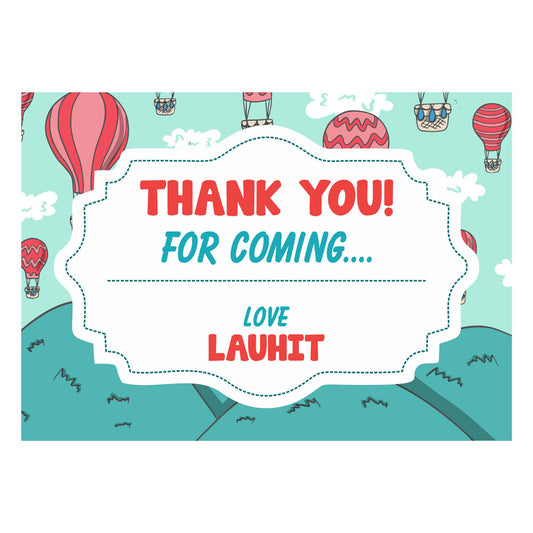 Hot Air Balloon Theme Thank You Cards