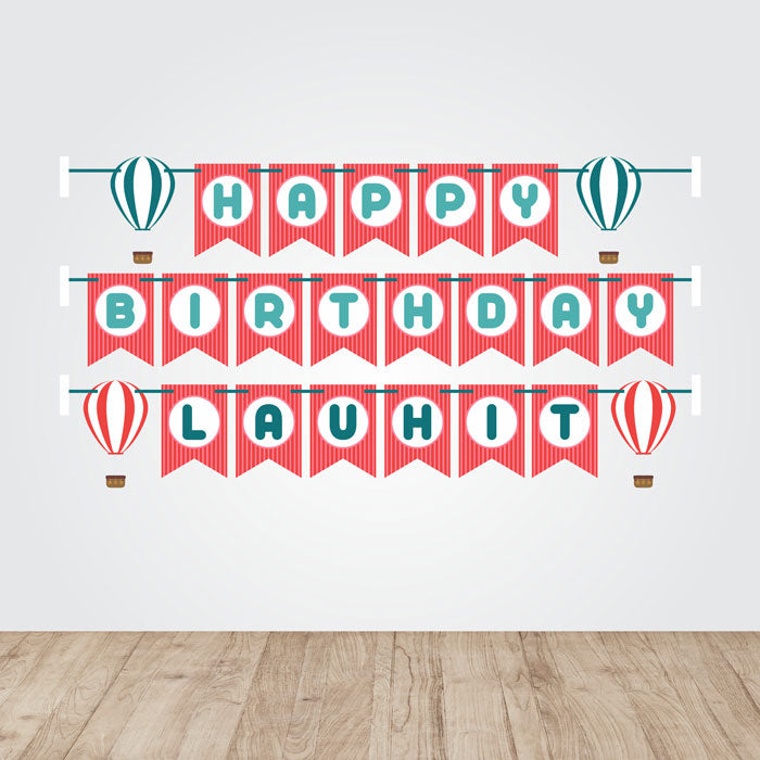 Hot Air Balloon Theme Personalized Bunting