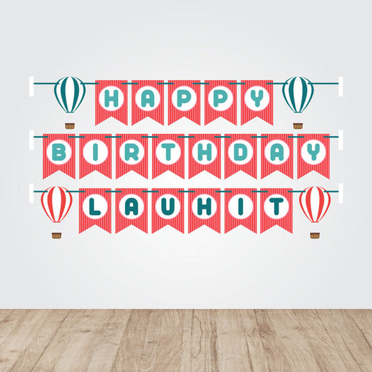 Hot Air Balloon Theme Personalized Bunting