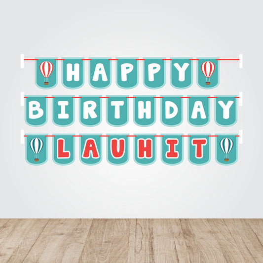 Hot Air Balloon Theme Customized Bunting