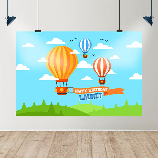Hot Air Balloon Theme Backdrop