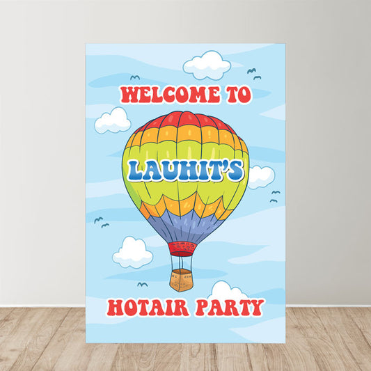 Hot Air Balloon Theme Personalized Welcome Board