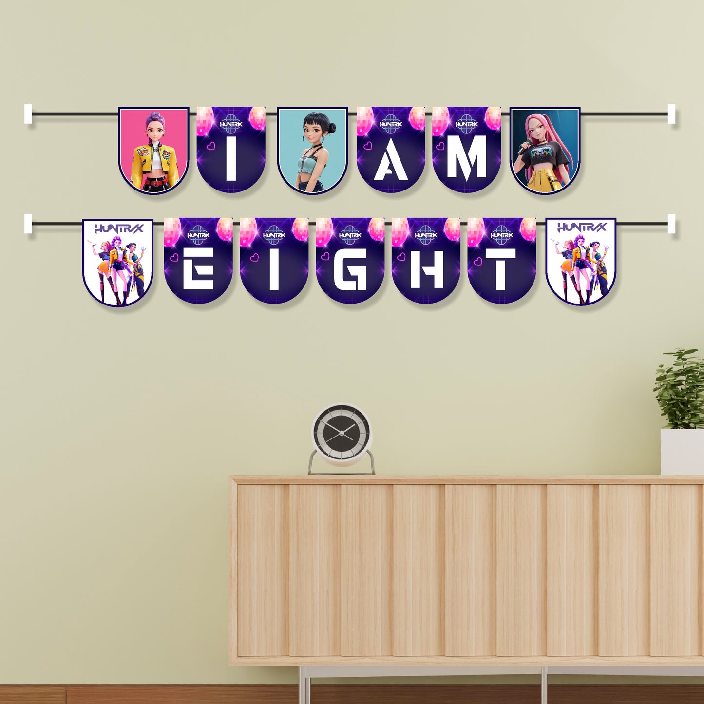 Kpop Demon Hunters Theme Age Bunting