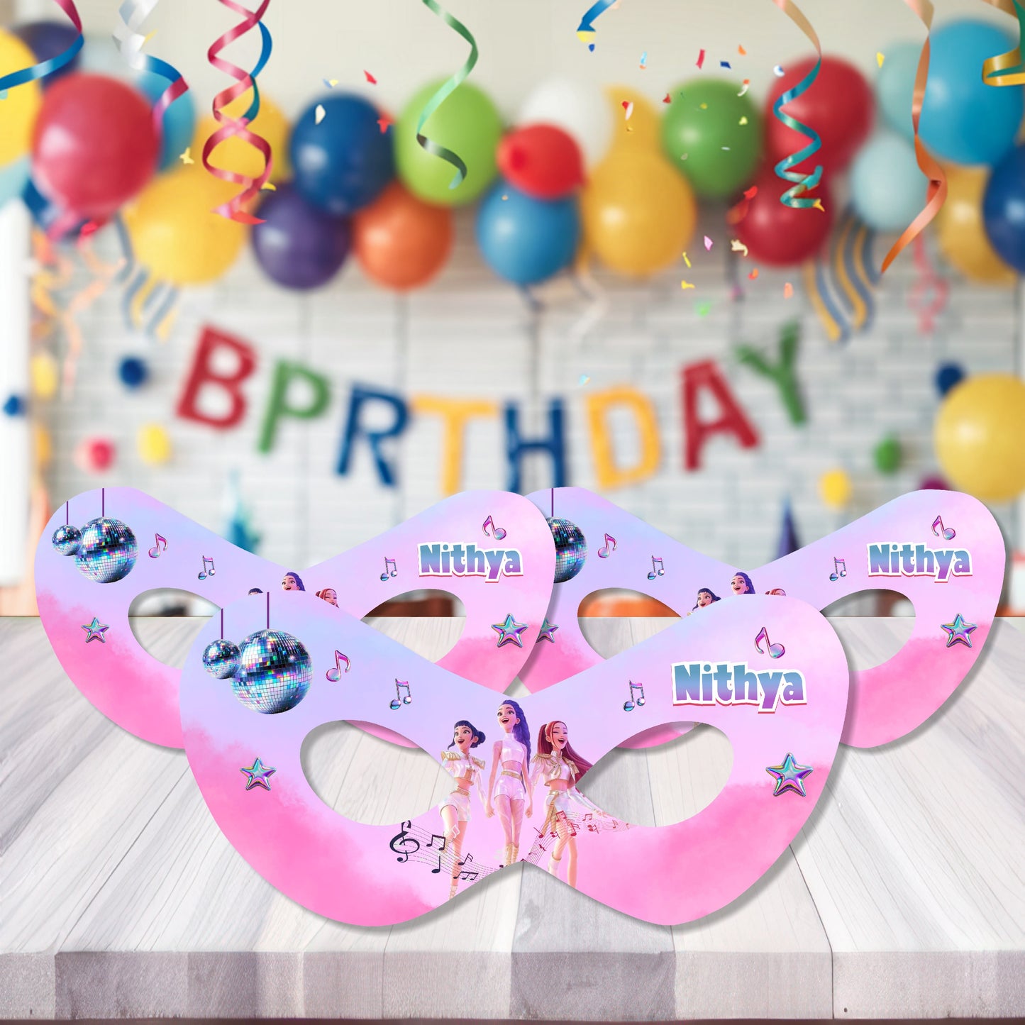 Kpop Demon Hunters Birthday Theme Customized Eye Mask