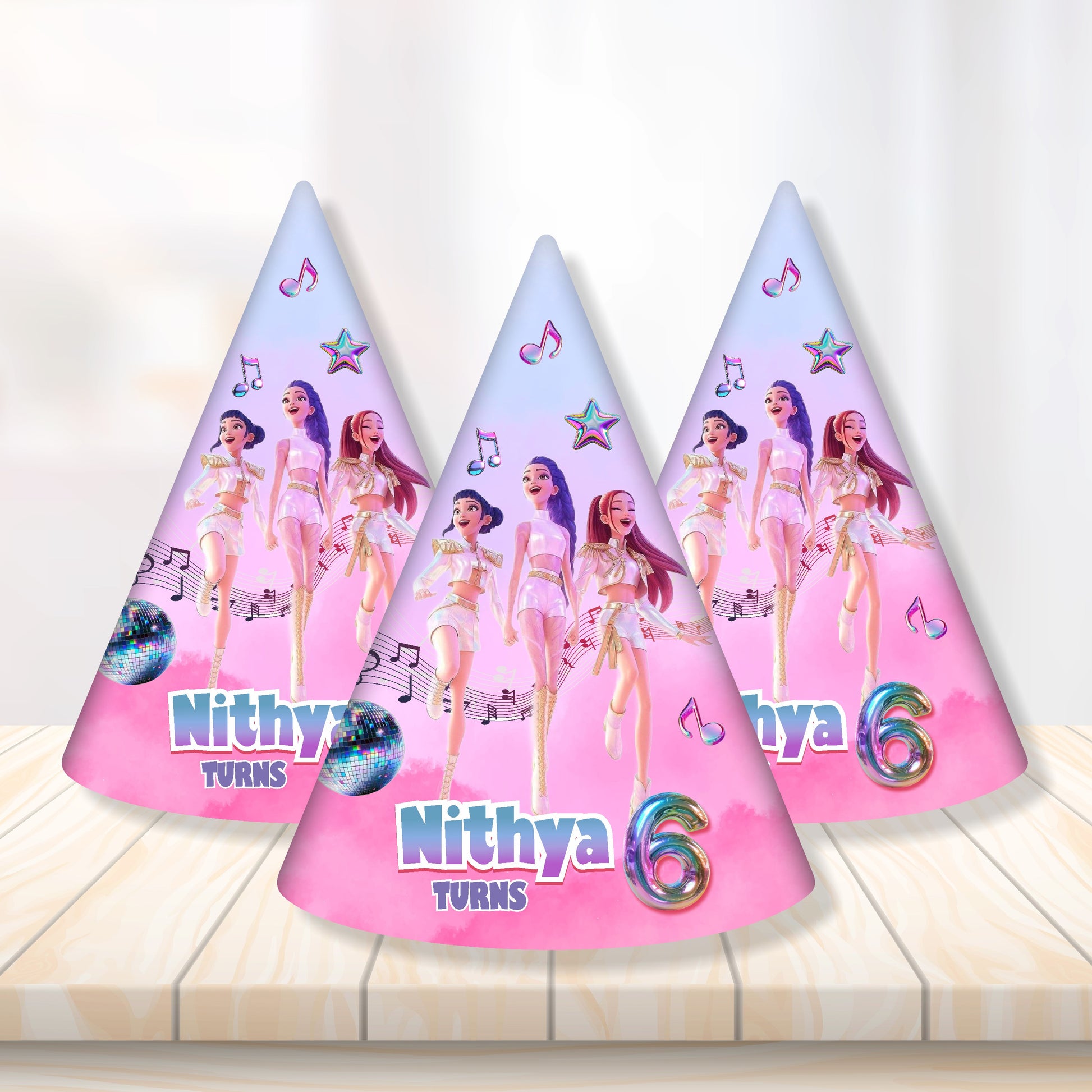 Kpop Demon Hunters Birthday Theme Classic Hat for birthday party