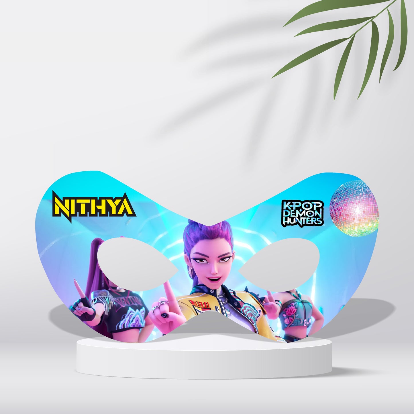 Kpop Demon Hunters Birthday Theme Personalized Eye Mask for birthday party