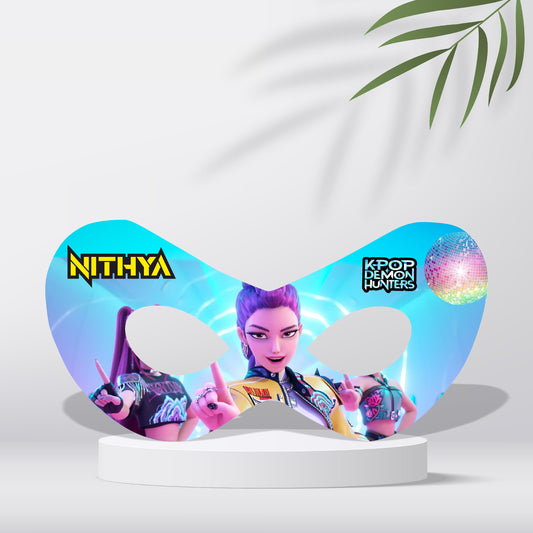 Kpop Demon Hunters Birthday Theme Personalized Eye Mask for birthday party