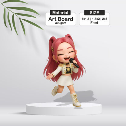 Kpop Demon Hunters Character Cutout – BP 15 printed design detail