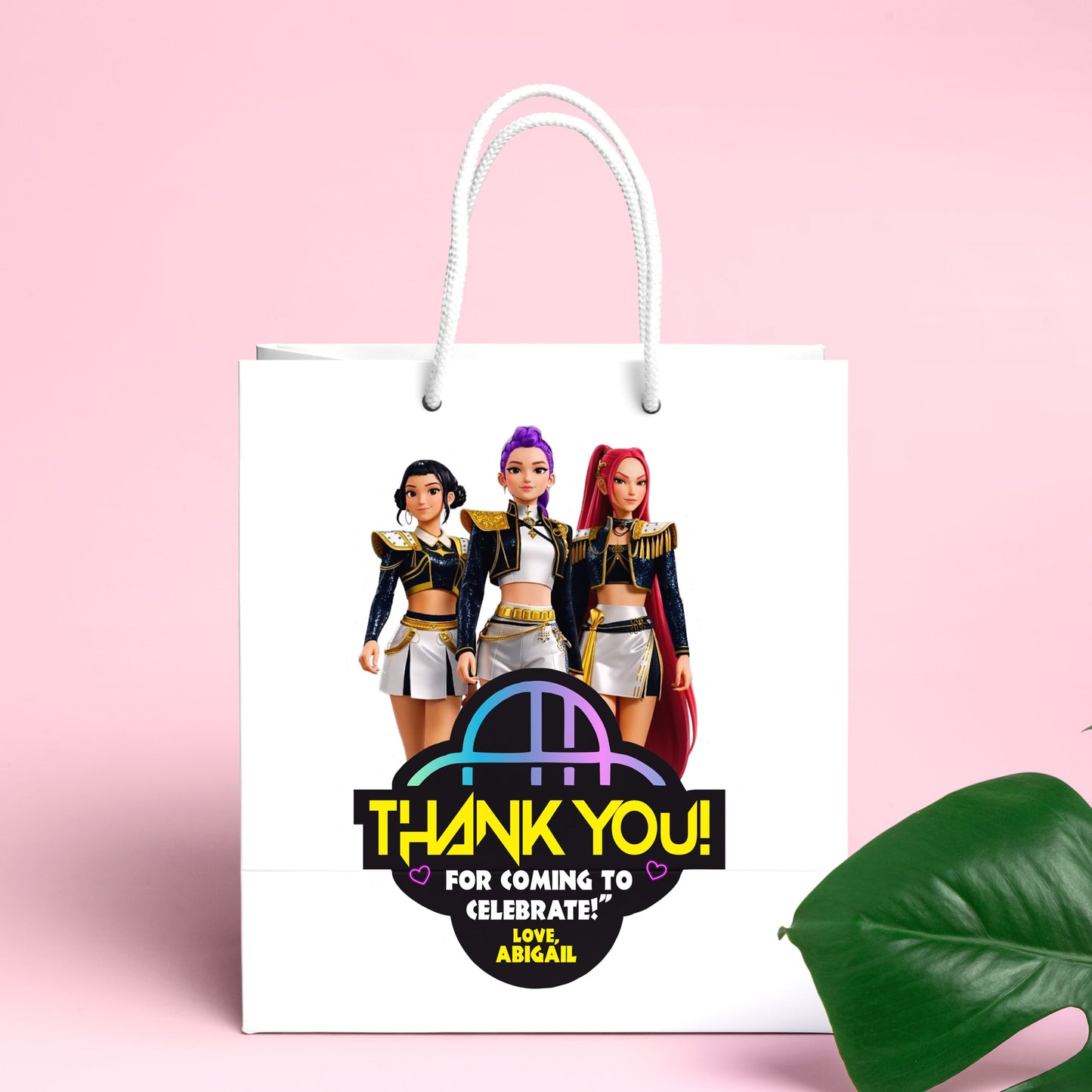 Kpop Demon Hunters Birthday Theme Regulor Customized Retrun Gift Bag