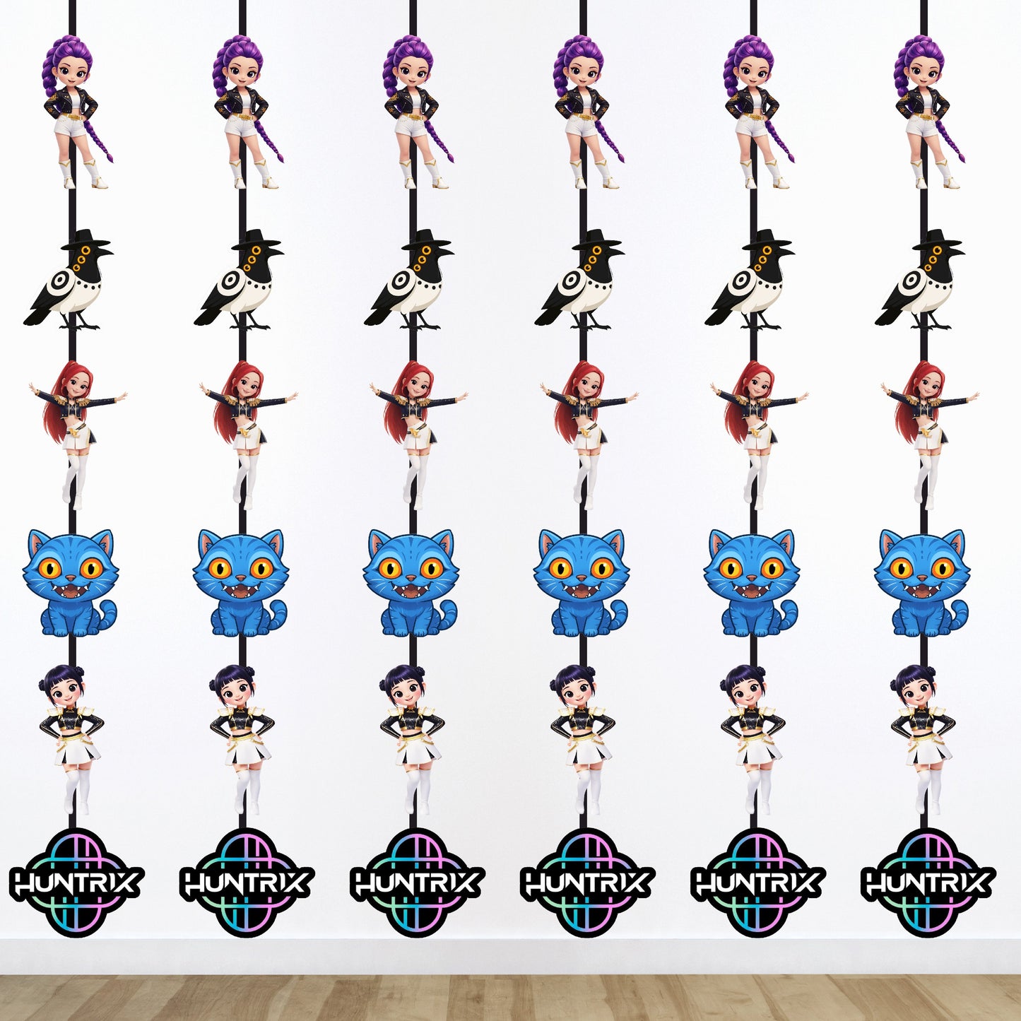 Kpop Demon Huners Birthday Theme danglers for birthday decoartion