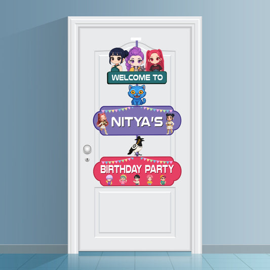 KPop Demon Hunters Theme Personalized Door Poster