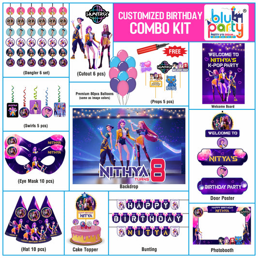 Kpop Demon Hunters Personalised Birthday Party Smart Kit
