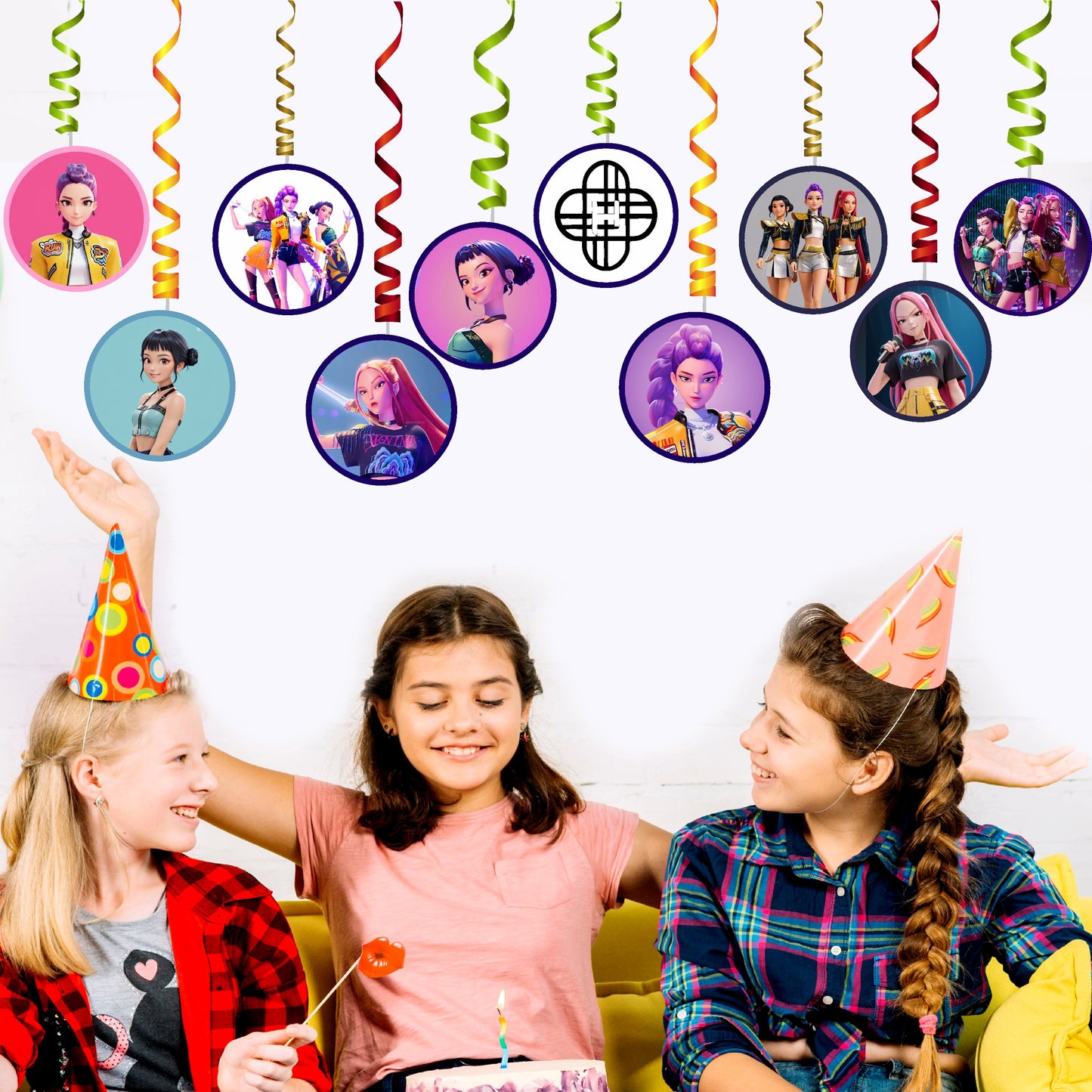 Kpop Demon Hunters Birthday Theme Swirls