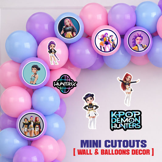 Kpop Demon Hunters Birthday Theme Character Mini Cutouts
